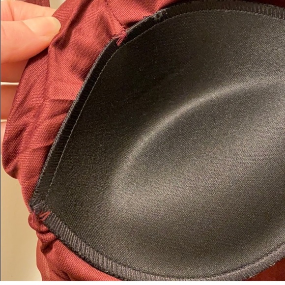 David’a Bridal Y-neck Long Mesh Bridesmaid Dress in Wine Size 2 - Picture 6 of 10